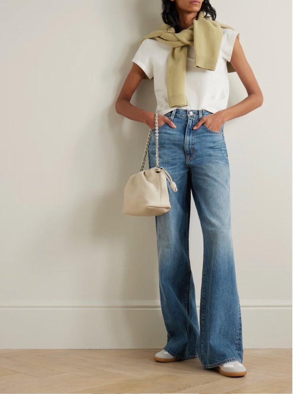 SLVRLAKE Eva high-rise wide-leg organic jeans